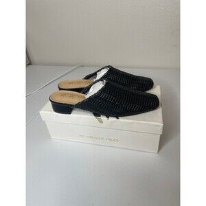 Black Woven Mules by Miracle Miles Size 8.5